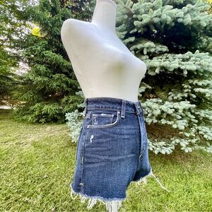 Paige: Margot high-rise denim shorts